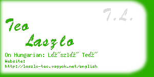 teo laszlo business card